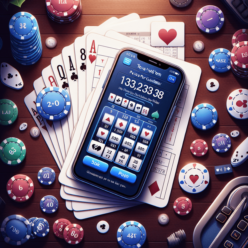 德州撲克計算app, professional blog illustration, high quality, suitable for blog post, no text or watermarks