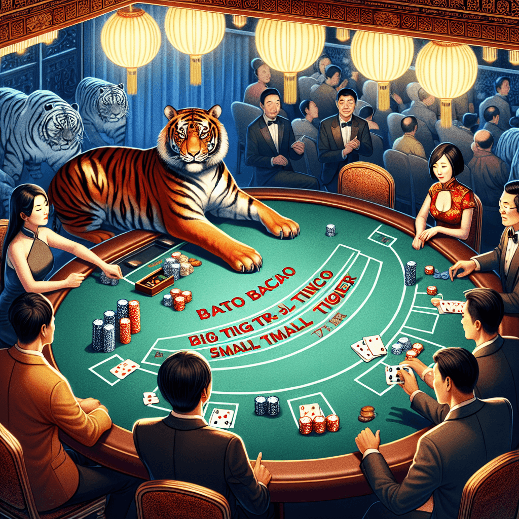 百家樂大老虎小老虎, professional blog illustration, high quality, suitable for blog post, no text or watermarks