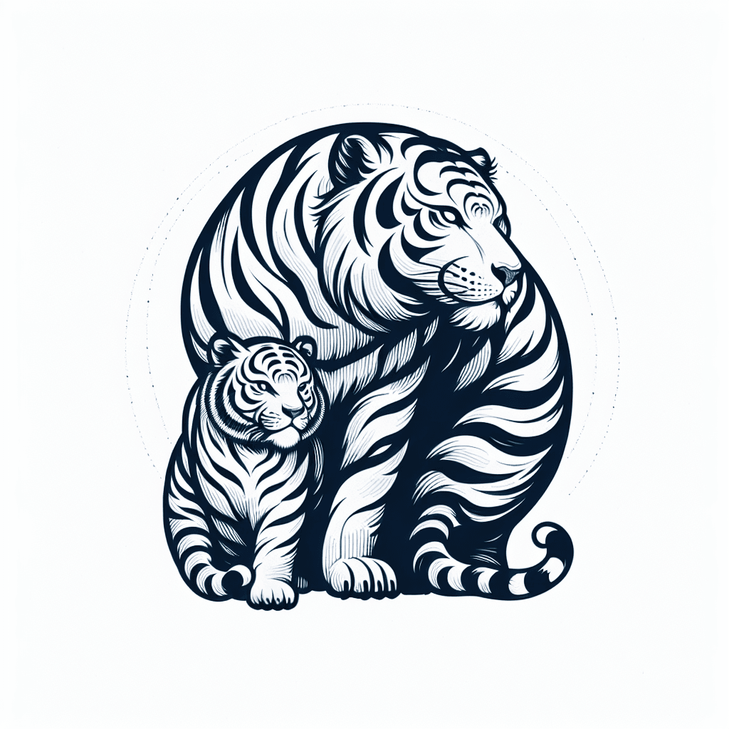 百家樂大老虎小老虎, clean and minimalist design, high quality, suitable for blog post, no text or watermarks